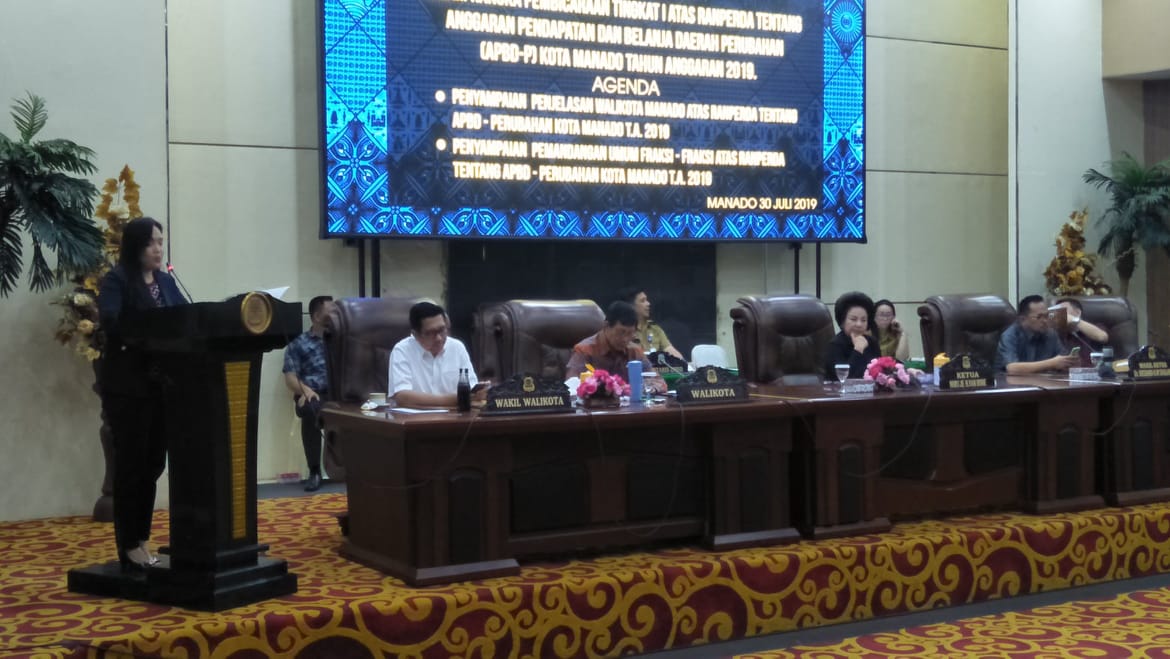 Tanggapan Fraksi Terkait APBD Perubahan Manado 2019