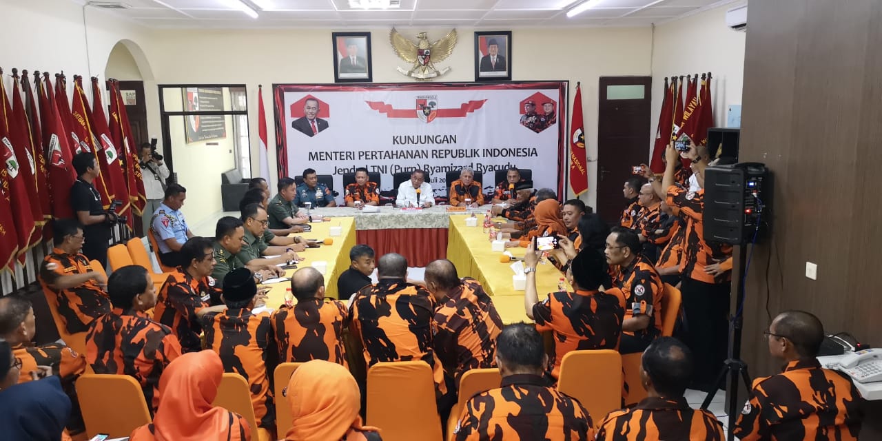 Pemuda Pancasila Talaud Respon Kunjungan Menhan di Kantor MPN