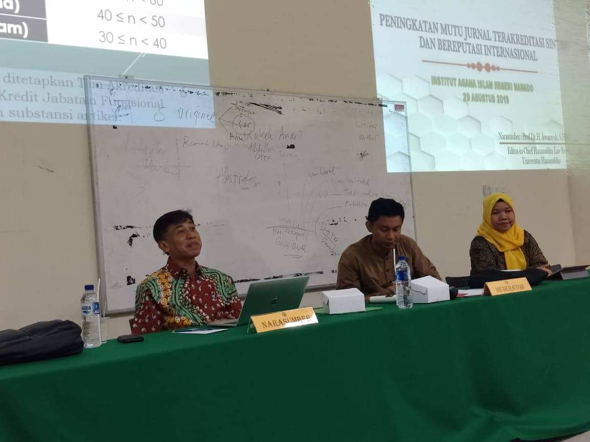 IAIN Manado Up Grade Tata Kelola Jurnal Ilmiah