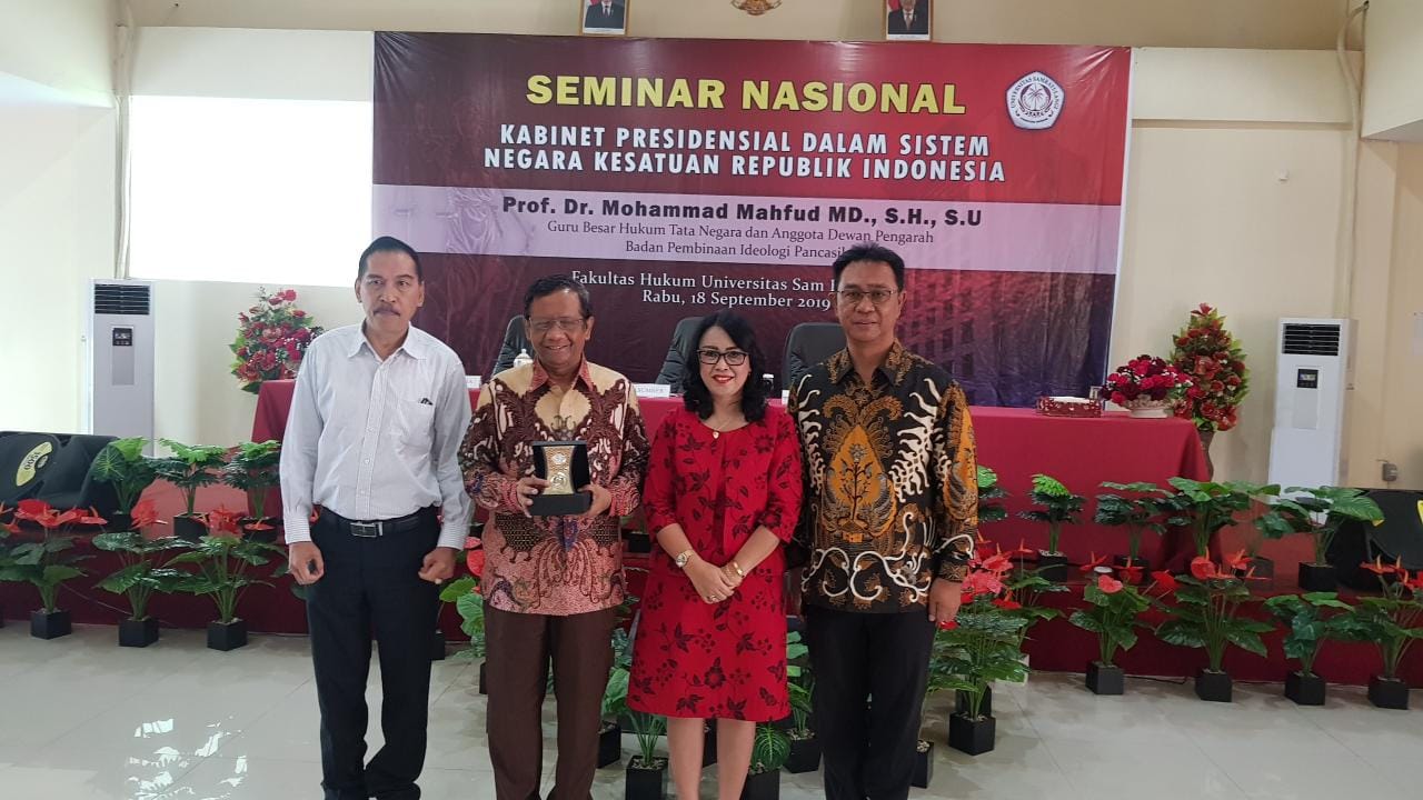 Bicara Kabinet Presidensial di FH Unsrat, Mahfud Ingatkan Presiden Jokowi