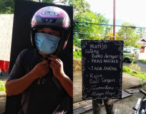 Cara Seniman Ini Sosialisasikan Bahaya Corona di Sangihe