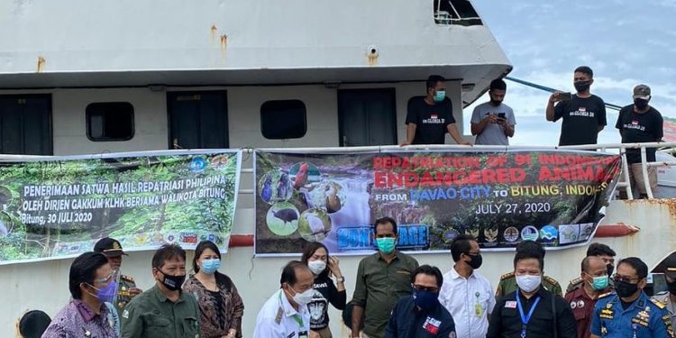 91 Satwa Endemik Selundupan ke Filipina Masuk Bitung