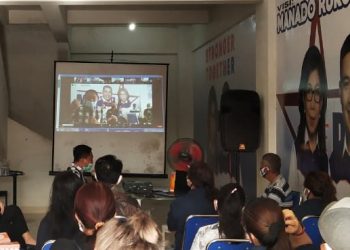 Kampanye virtual dialogis pasangan calon PAHAM berlangsund di Ruko Pasar Segar Kecamatan Paal 2