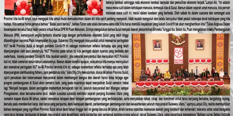 Rapat Paripurna DPRD Dalam Rangka HUT ke-56 Provinsi Sulut