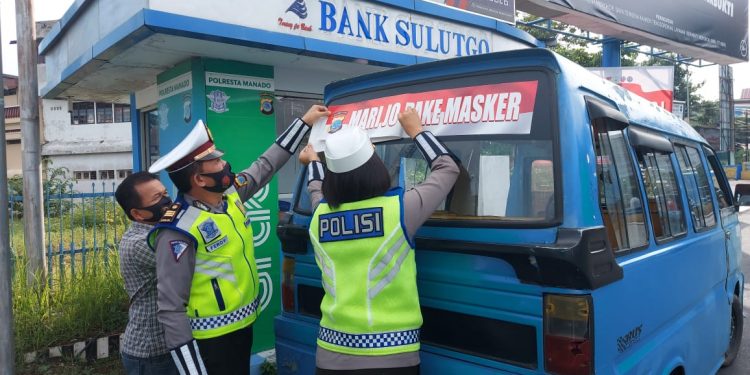 Polisi Sasar Kendaraan Umum: ‘Mari Jo Pake Masker’