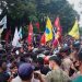 Lagi-lagi pendemo menggelar aksi penolakan terhadap UU Cipta Kerja