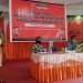 Pimpinan Bawaslu Sulawesi Utara, Koordinator Divisi Penyelesaian Sengketa, Awaludin Umbola, S.Hut, saat memaparkan materi penyelesaian sengketa.