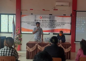 Rapat kerja teknis di Little House Inn Ulu Siau.(Foto:Stenly/Barta)