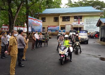 Wabup Baca Sambutan Kapolri di Apel Gelar Pasukan Operasi Lilin Samrat 2020