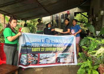 Aksi Sosial Pinatuarian Ne Tou Klabat Bantu Korban Bencana Manado