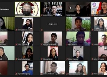 Diskusi virtual yang digelar LPM Acta Diurna dalam rangka memeringati HPN 2021.
