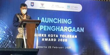 Foto-foto Launching penghargaan Kota Toleran Indonesia 2020 yang dihadiri Walikota Manado GS Vicky Lumentut. (foto; Pemkot Manado)