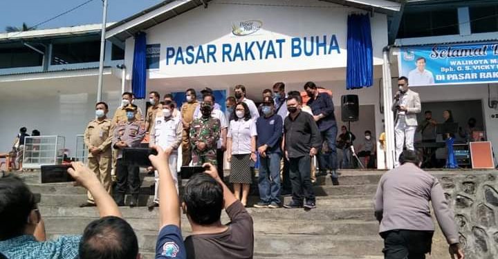 Wali Kota Manado Resmikan Pasar Rakyat Buha, Angkot Masuk ke Dalam Pasar