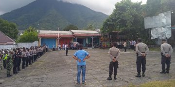 Jelang Jumat Agung dan Paskah, Polres Sitaro Laksanakan Apel Gelar Pasukan