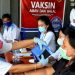 Pelaksanaan Vaksinasi Dosis 2 untuk tenaga guru di wilayah kerja Puskesmas Lia.(Stenly/barta1)