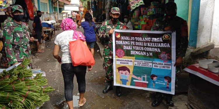 Area Pasar Sasaran Pengawasan dan Edukasi Prokes Jelang Lebaran di Sangihe