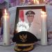 Jenazah Wakil Bupati Kepulauan Sangihe Helmud Hontong saat disemayamkan di Tahuna