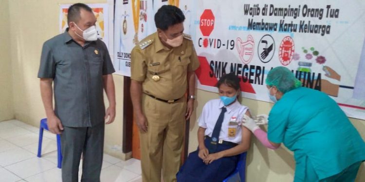 Diikuti 100 Orang Anak, Bupati Sangihe Launching Vaksinasi Anak Secara Virtual