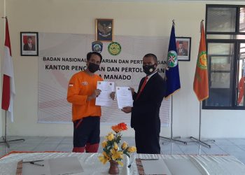 Basarnas Manado MoU dengan SAR Dog Indonesia