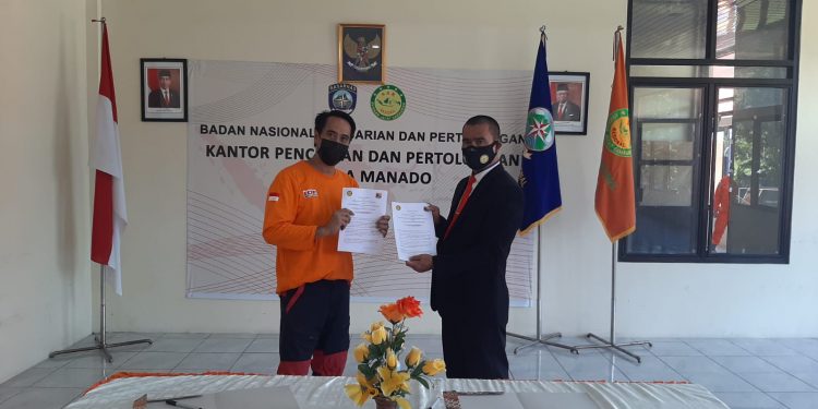Basarnas Manado MoU dengan SAR Dog Indonesia