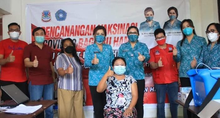 Pencanangan vaksinasi untuk ibu hamil di Tongkaina. (foto istimewa)