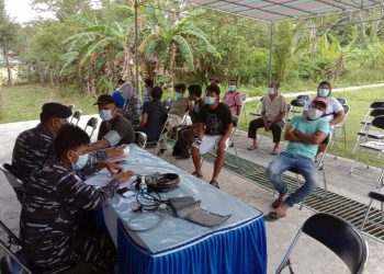 Serbuan Vaksinasi Lanal Melonguane Diserbu Warga