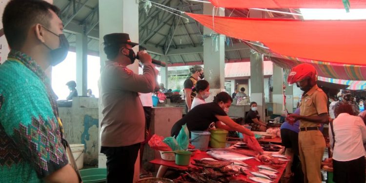 Polsek Sibar Kampanyekan Gerakan Vaksinasi Massal Polres Sitaro