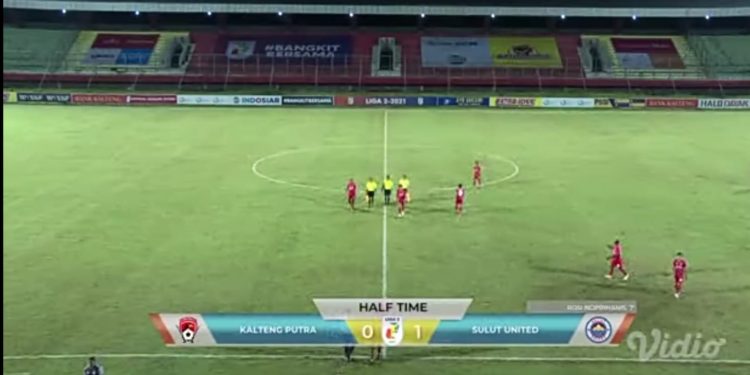 Sulut United Unggul 1-0 dari Kalteng Putra di Babak Pertama