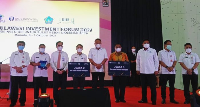 Gubernur Sulawesi Utara Olly Dondokambey menghadiri NSIF 2021 yang dihelat Bank Indonesia di Manado. (foto: Randy/Barta1)