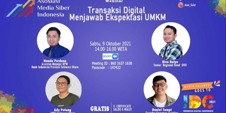 Webinar AMSI Sulut: Transaksi Digital Tumbuh Pesat di Masa Pandemi