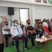 Kapolres Sangihe AKBP Tony Budhi Susetyo SIK saat memberikan sambutan pada pembukaan turnamen Volly Kapolda Sulut Cup dan Kapolres Sangihe Cup. (Foto: Rendy/Barta1)