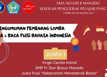 Pengumuman lomba Cipta Baca Puisi SMA N 8 Manado & MjB (Istimewa)