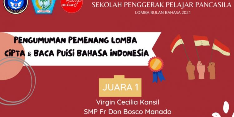 Pengumuman lomba Cipta Baca Puisi SMA N 8 Manado & MjB (Istimewa)