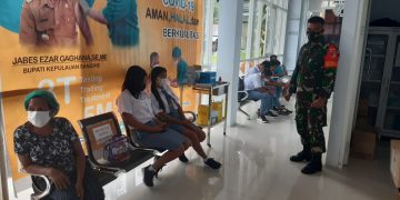 Pelaksanaan vaksinasi pelajar di Kecamatan Kepulauan Marore, Perbatasan NKRI - Filipina (Istimewa)