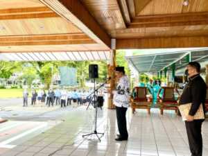 Upacara peringatan Hari Guru Nasional 2021 di Sangihe (Foto : Rendy/Barta1)