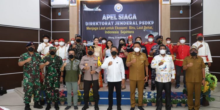 Stefa Liow, Gubernur dan Menteri Kelautan Perikanan Pimpin Apel Siaga PSDKP