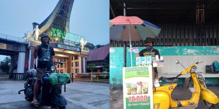 Jualan Cendol dengan Vespa, Anki Fals Jelajahi Empat Provinsi