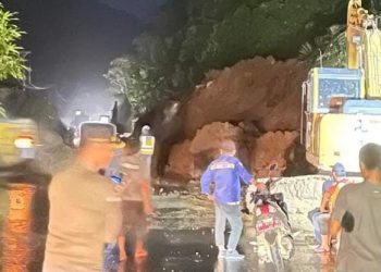 Peristiwa bencana longsor di Desa Komangaan Bolmong. (Foto: Istimewa)