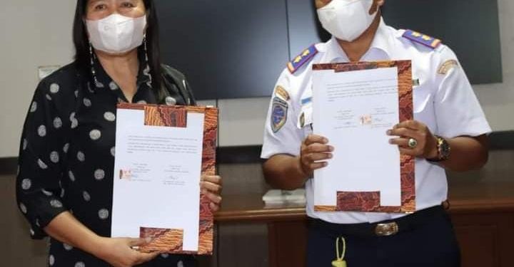 Foto : Penandatangan MuU Polimdo dan Politeknik Pelayaran Sulut (Dok : Istimewa)