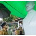 Foto: Bupati Jabes Ezar Gaghana mengamati monumen Dokter Gyula Csezko yang dibangun di pintu masuk RSD Liun Kendage Tahuna oleh perupa Alffian Walukow. (Dok. Stenly Pontolawokang)