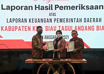 Fantastis, Kabupaten Kepulauan Sitaro Raih Opini WTP ke-9 Kalinya dari BPK RI