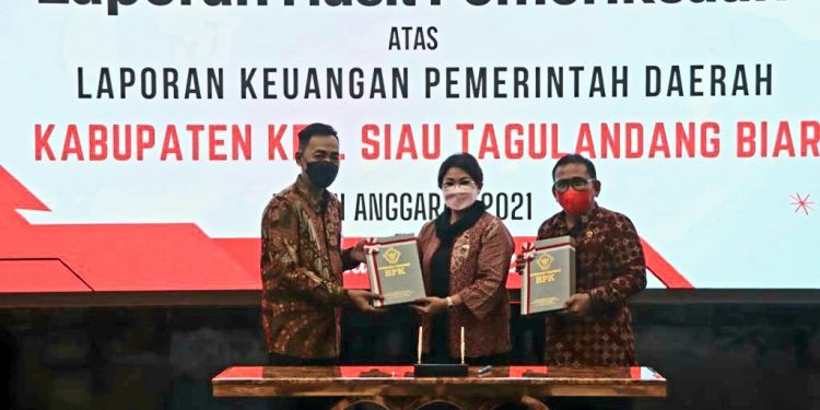 Fantastis, Kabupaten Kepulauan Sitaro Raih Opini WTP ke-9 Kalinya dari BPK RI