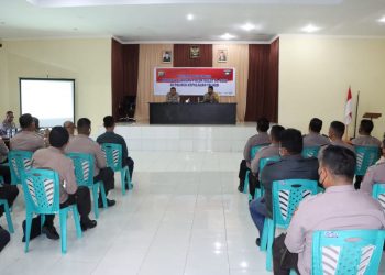 Suasana berlangsungnya supervisi yang digelar di Aula Polres Kepulauan Talaud.