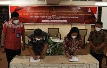 Polimdo – Kanwil Kemenkumham Sulut Teken MoU Bidang Kekayaan Intelektual
