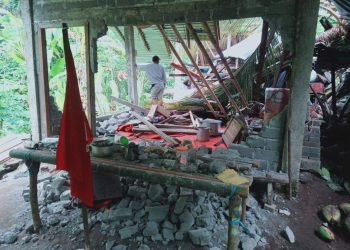 Foto : Rumah penganut Kepercayaan Kepada Tuhan Yang Maha Esa yang dihancurkan oleh sejumlah orang. (Istimewa)