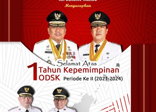 Pemda Talaud Ucapkan Selamat Atas 1 Tahun Kepemimpinan OD-SK