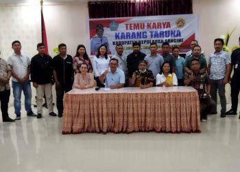Foto : Gunfanus Takalawangeng Nakohdai Karang Taruna Kabupaten Sangihe Periode 2022-2027. (Istimewa)