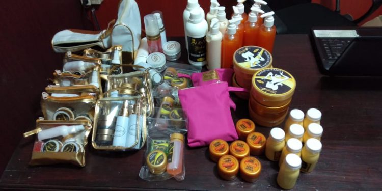 Barang bukti kosmetik yang diamankan