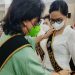 Nyonya Martji Parapaga-Leong dikukuhkan sebagai Bunda Literasi Kabupaten Kepulauan Talaud.