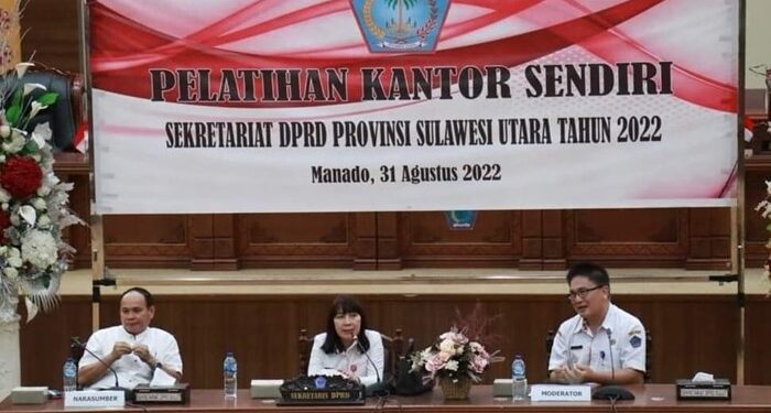 Pelatihan Kantor Sendiri yang digelar Sekretariat DPRD Sulut. (foto: setwan)